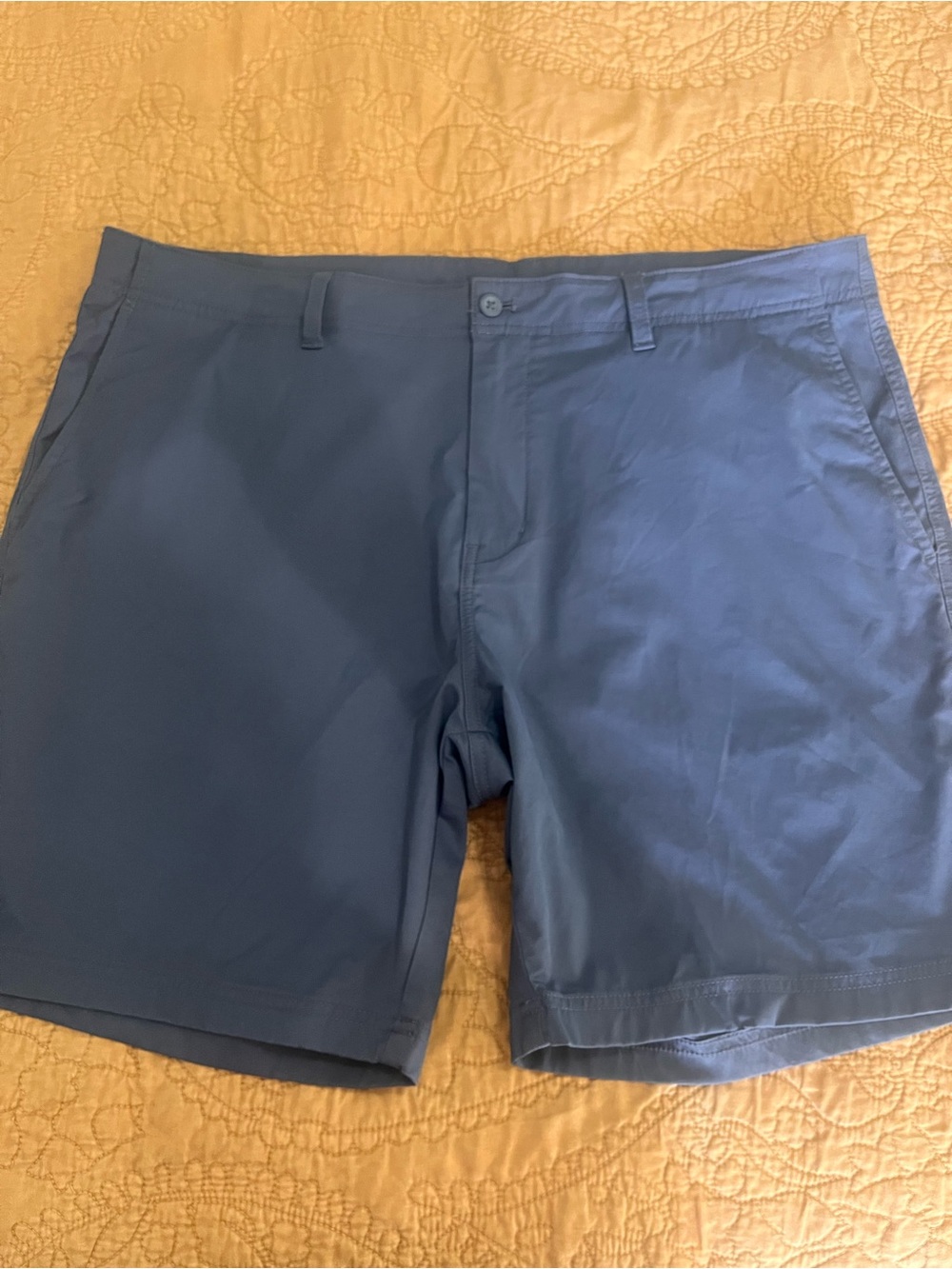 NWOT Duck Head Men's Blue Flat Front Performance Shorts 38 6” inseam